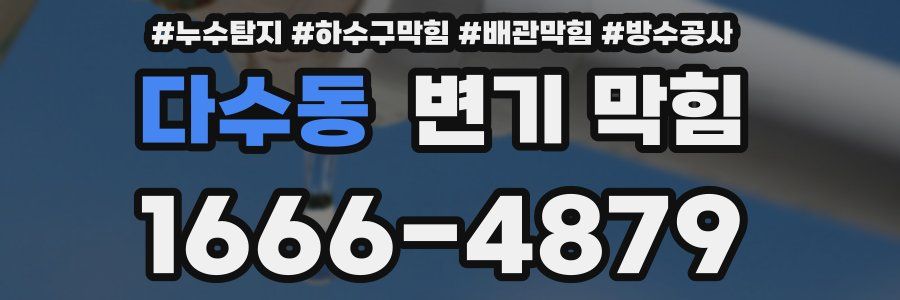 다수동 변기 막힘