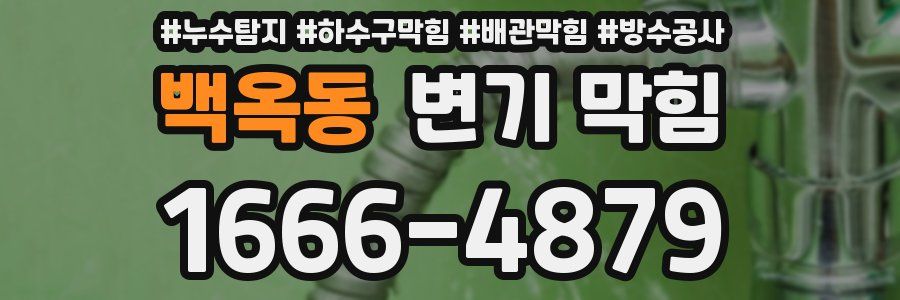 백옥동 변기 막힘
