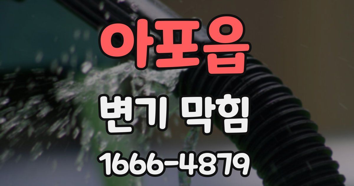 아포읍 변기 막힘