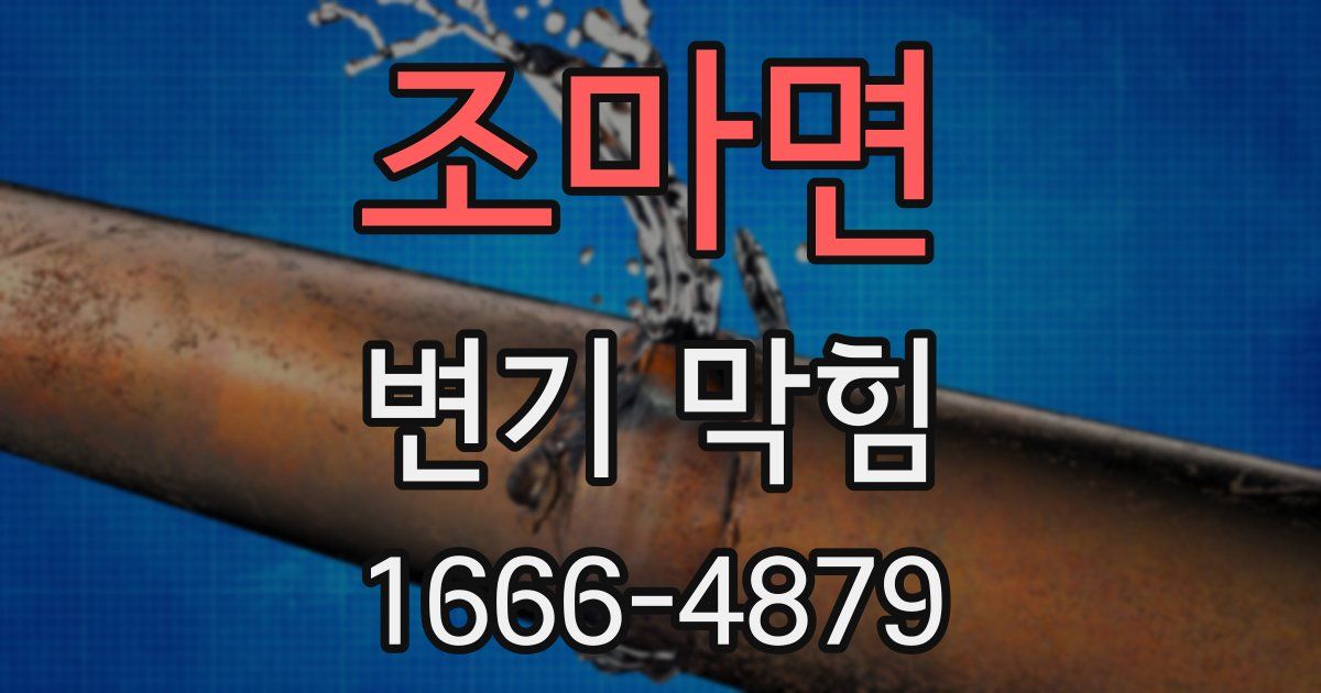 조마면 변기 막힘