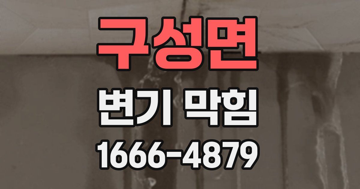 구성면 변기 막힘