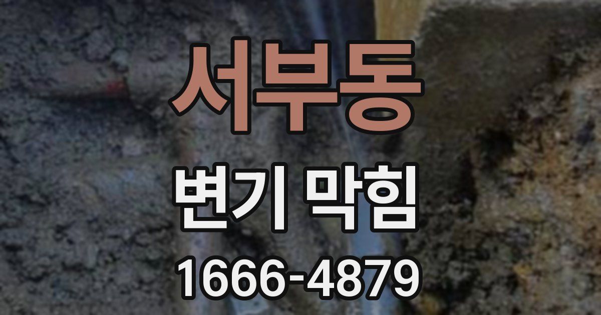 서부동 변기 막힘