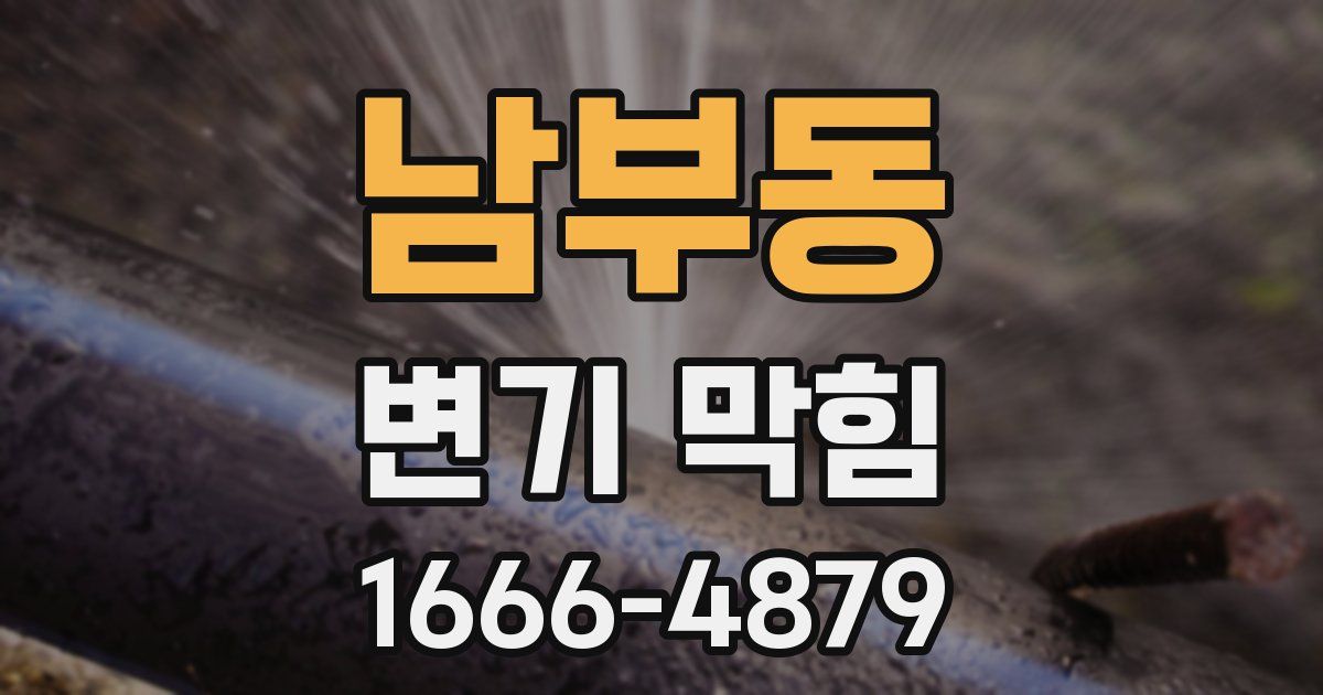 남부동 변기 막힘