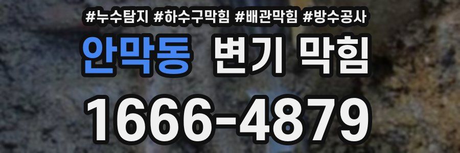 안막동 변기 막힘