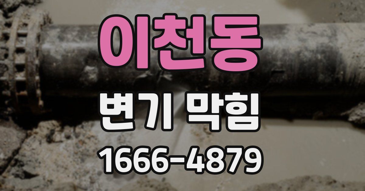 이천동 변기 막힘