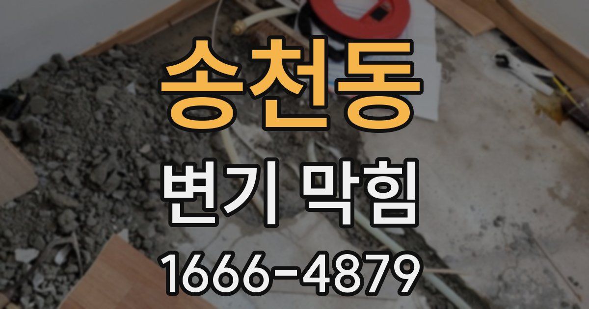 송천동 변기 막힘