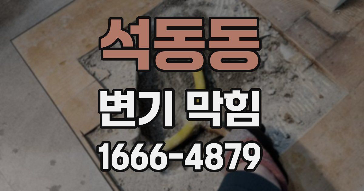 석동동 변기 막힘