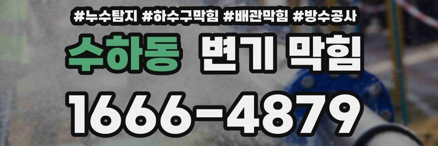 수하동 변기 막힘