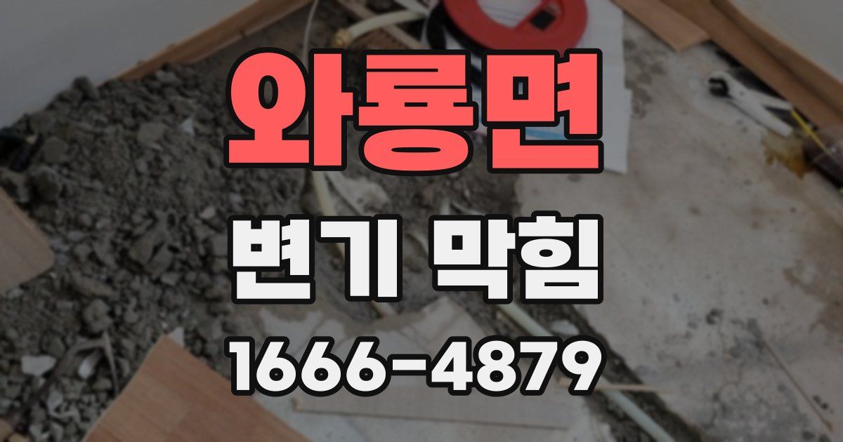 와룡면 변기 막힘