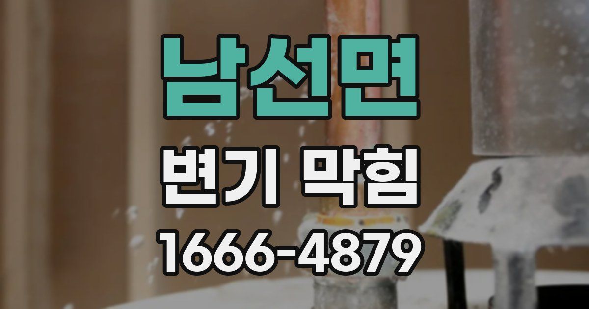 남선면 변기 막힘
