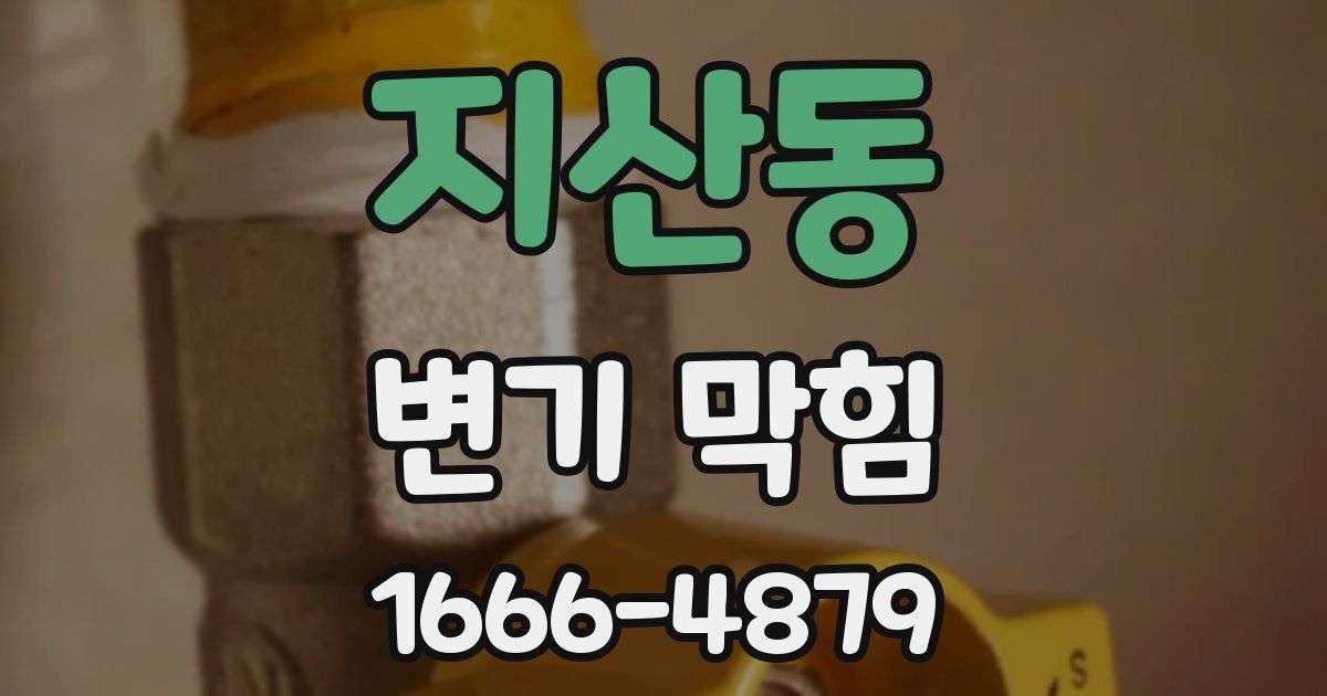 지산동 변기 막힘