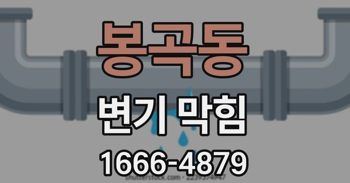 봉곡동 변기 막힘