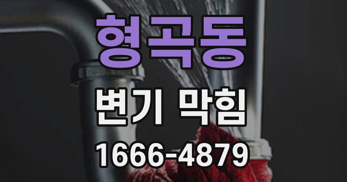 형곡동 변기 막힘
