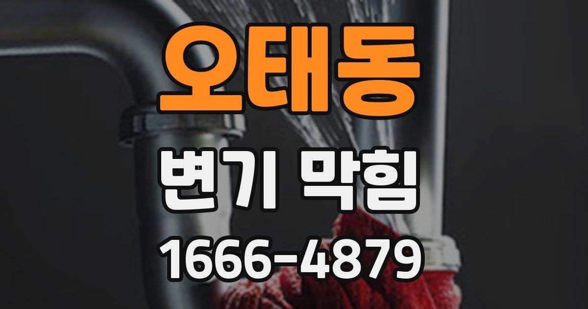 오태동 변기 막힘