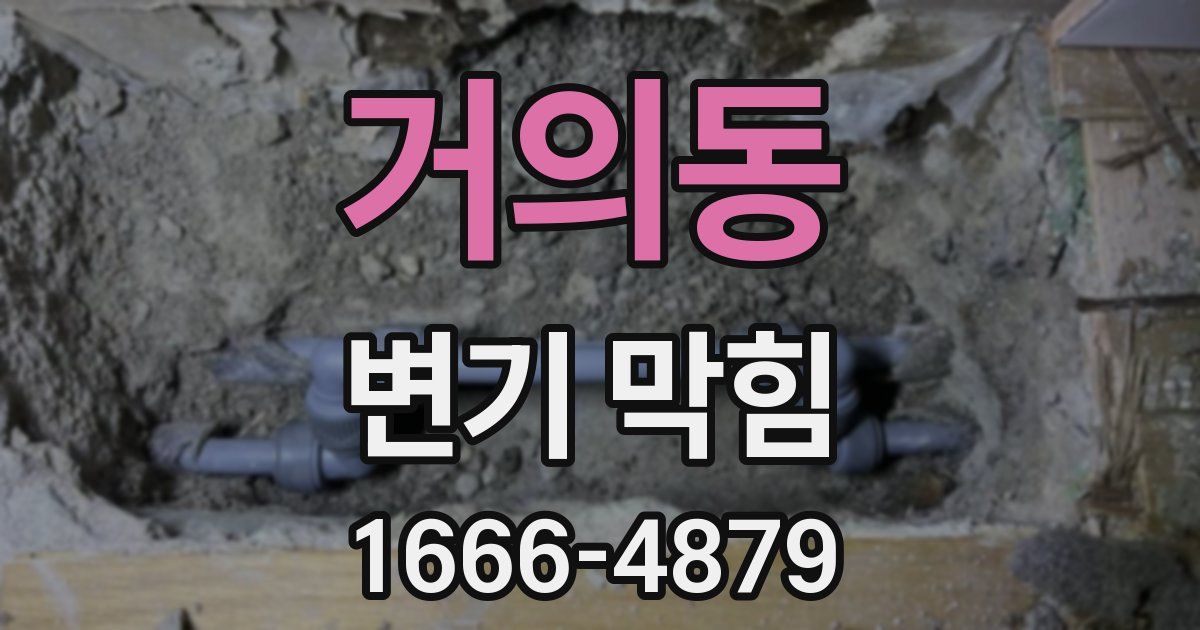 거의동 변기 막힘