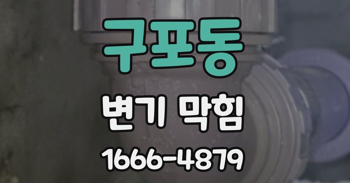 구포동 변기 막힘