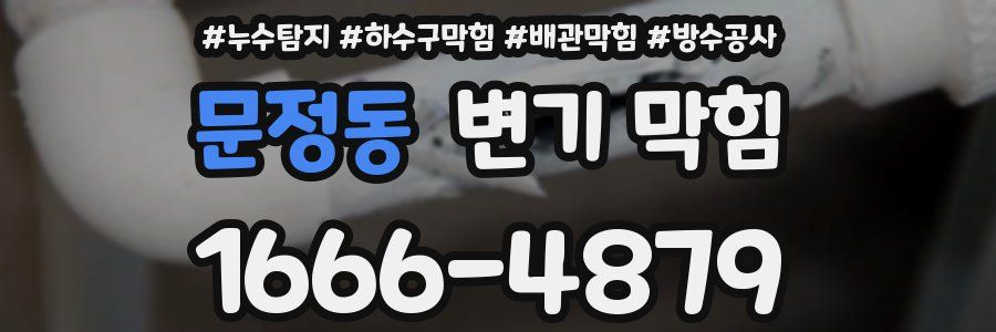 문정동 변기 막힘