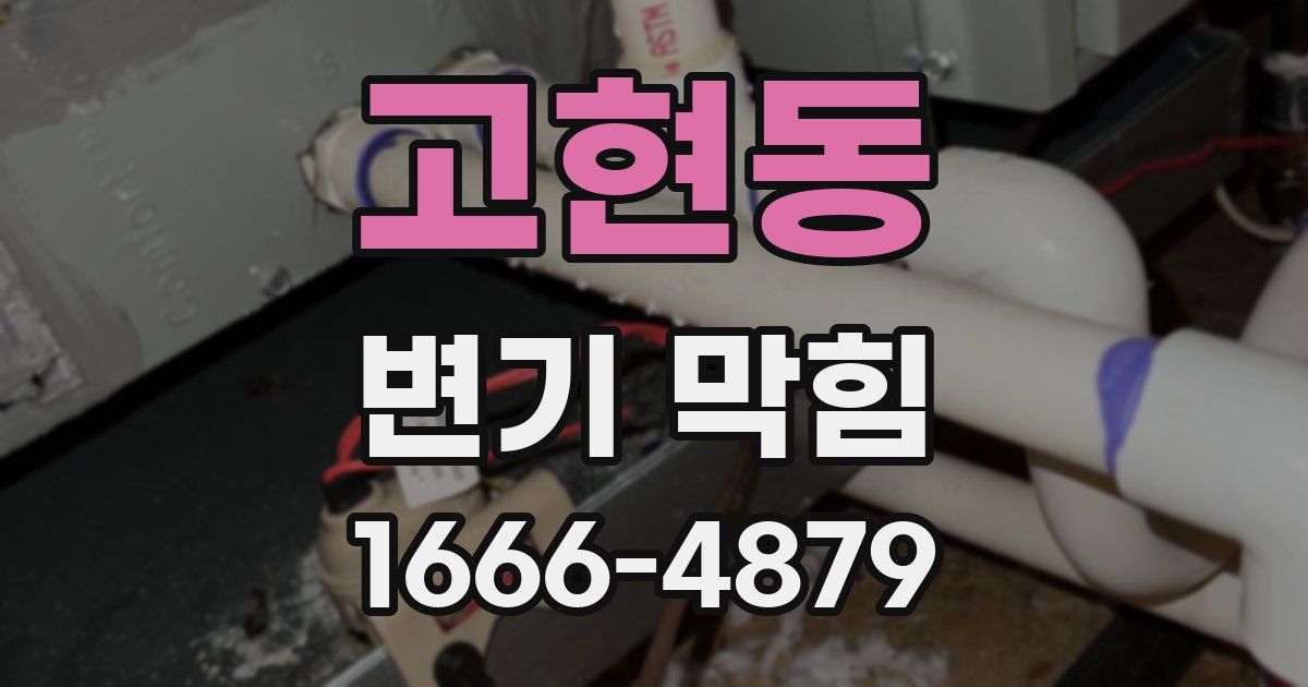 고현동 변기 막힘