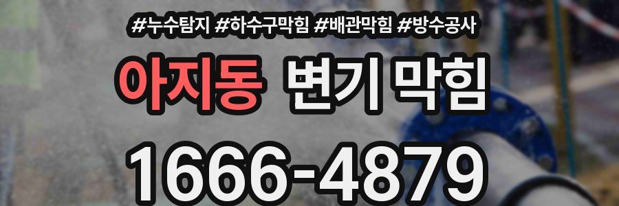 아지동 변기 막힘