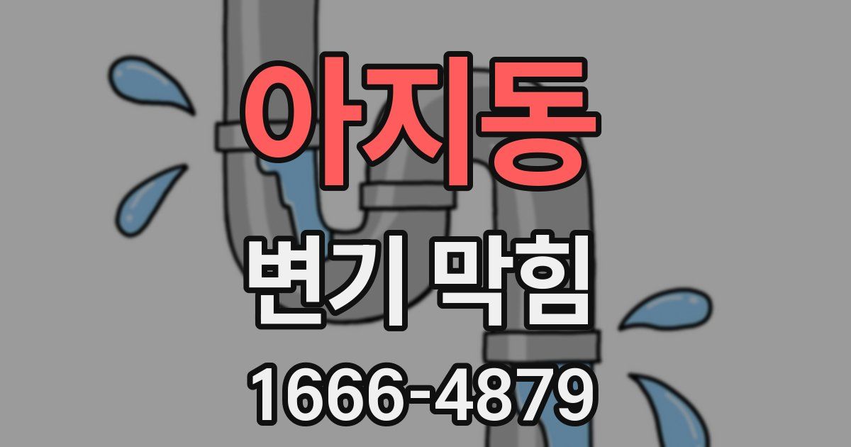 아지동 변기 막힘