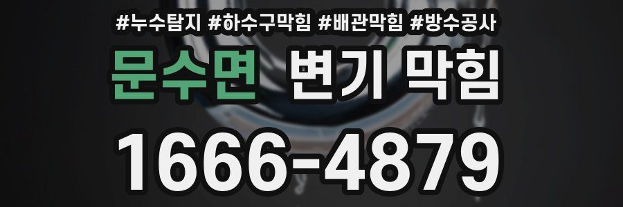 문수면 변기 막힘
