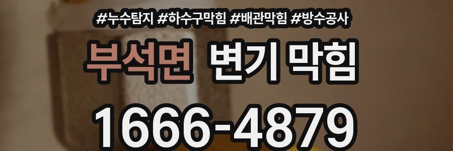 부석면 변기 막힘
