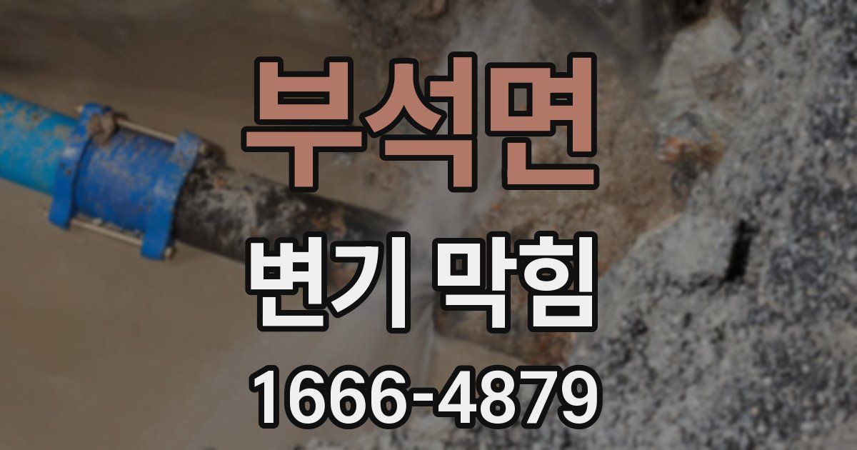 부석면 변기 막힘