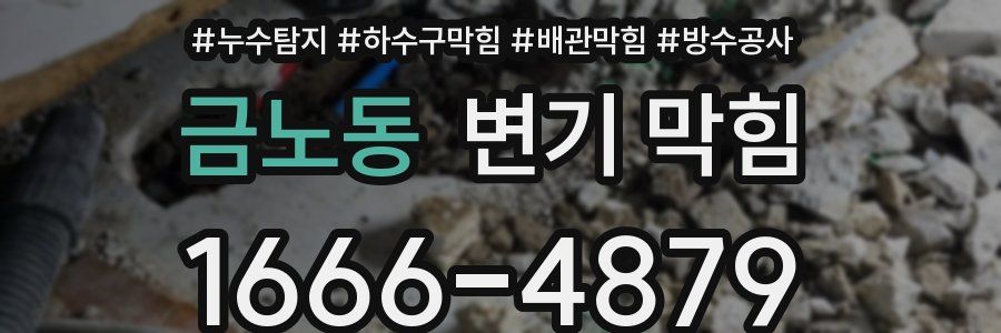 금노동 변기 막힘
