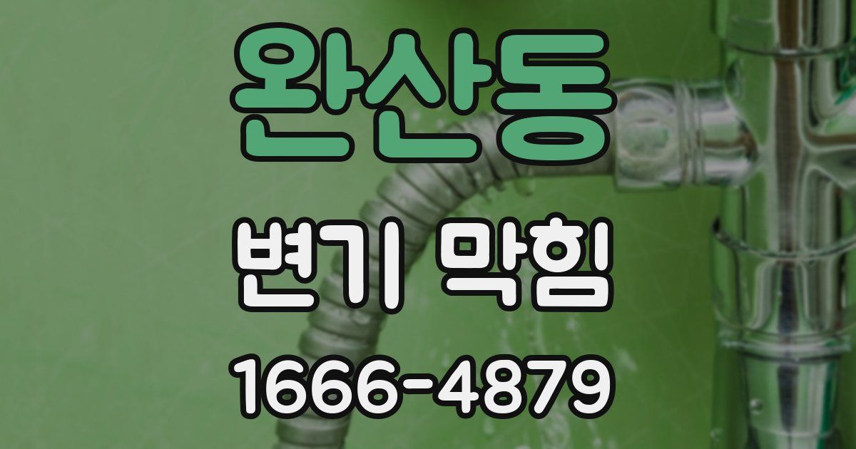 완산동 변기 막힘