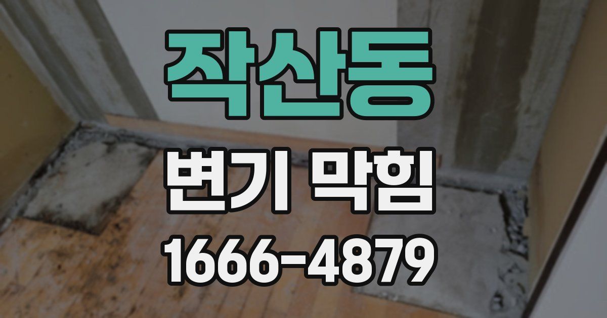 작산동 변기 막힘