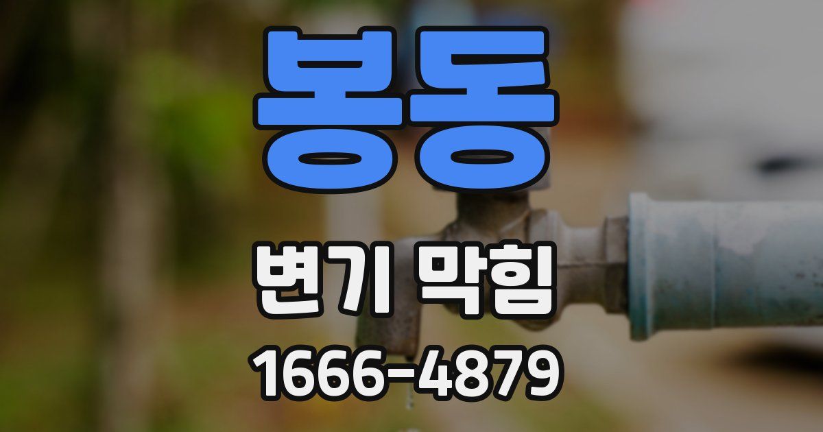 봉동 변기 막힘