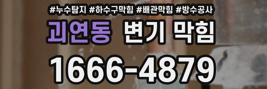 괴연동 변기 막힘