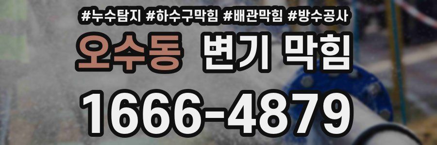 오수동 변기 막힘