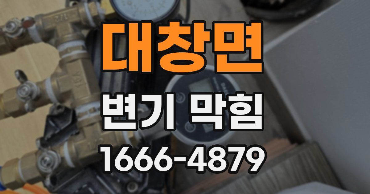 대창면 변기 막힘