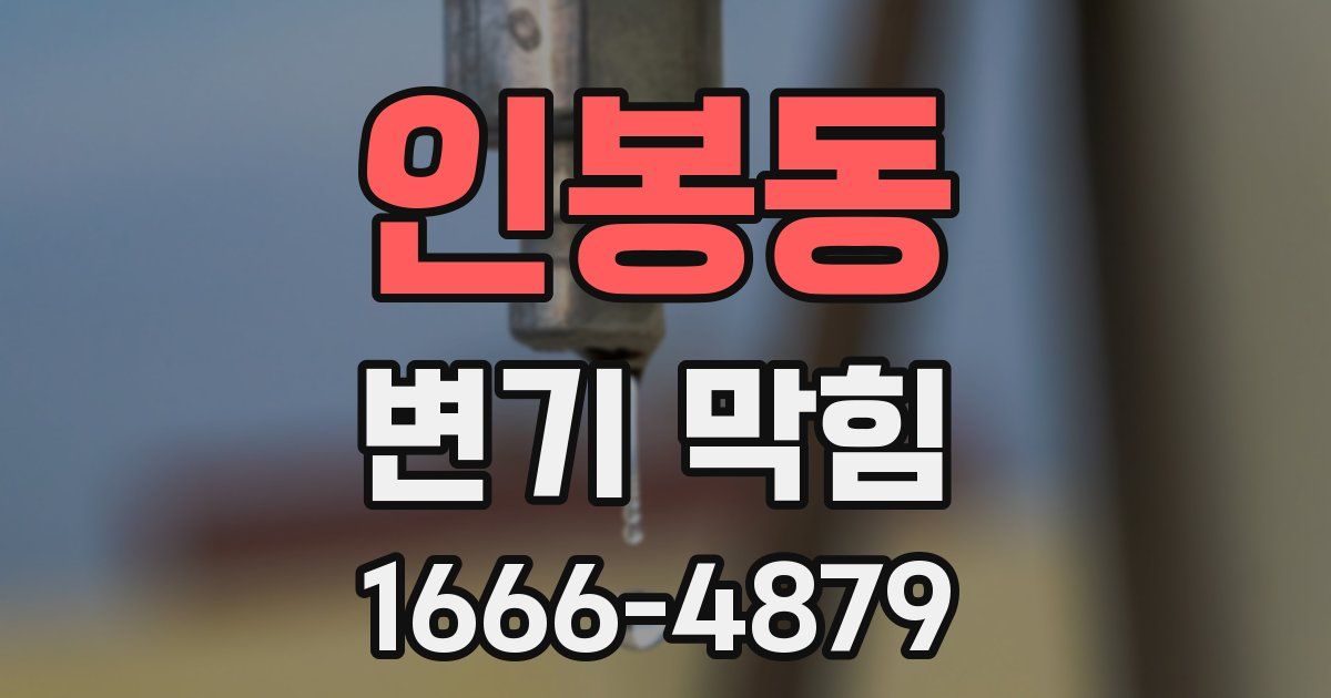 인봉동 변기 막힘