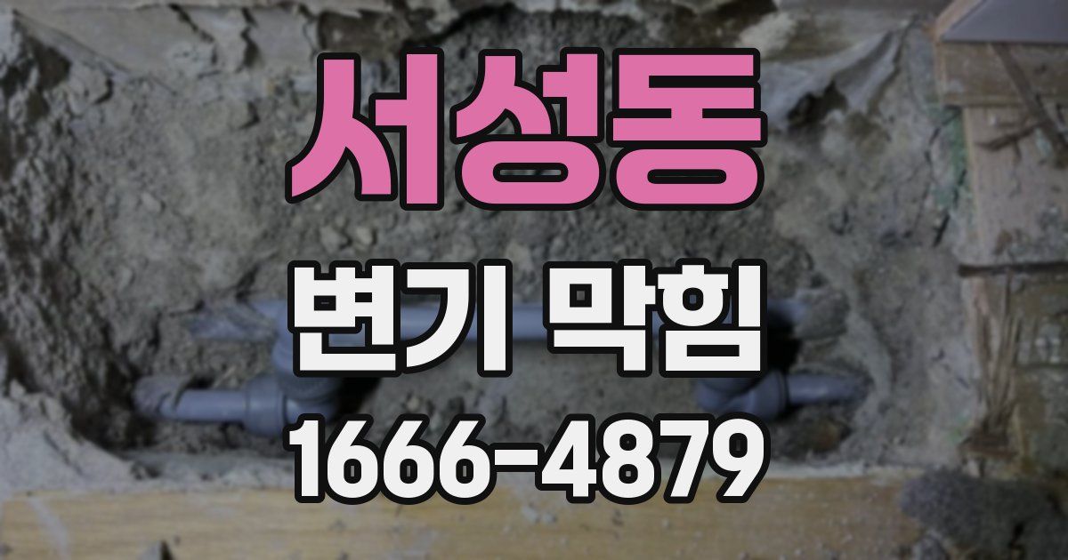 서성동 변기 막힘