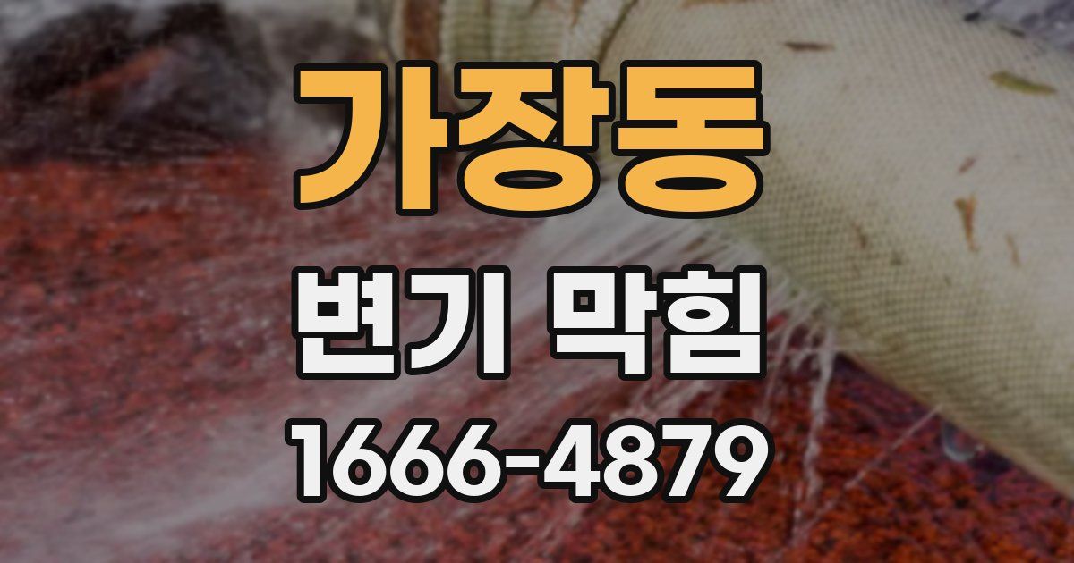 가장동 변기 막힘