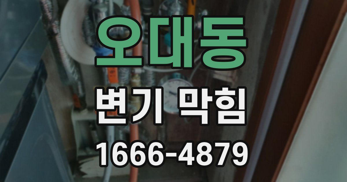 오대동 변기 막힘