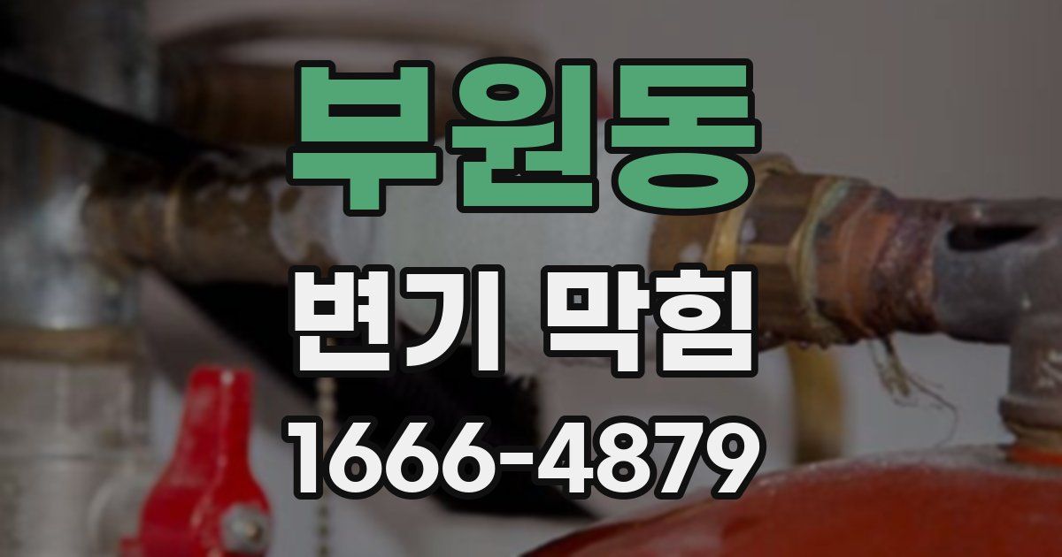 부원동 변기 막힘