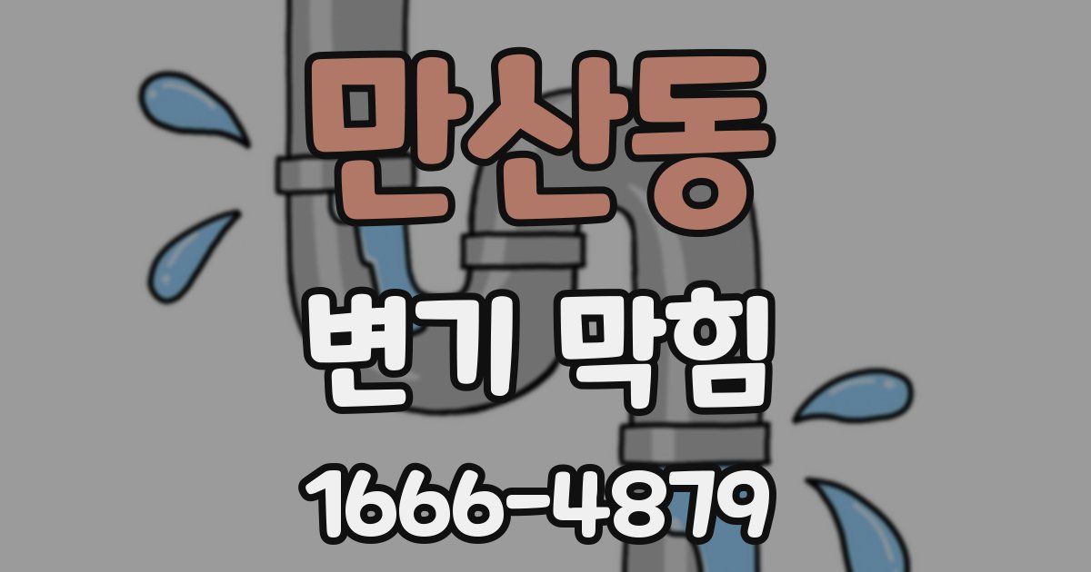 만산동 변기 막힘