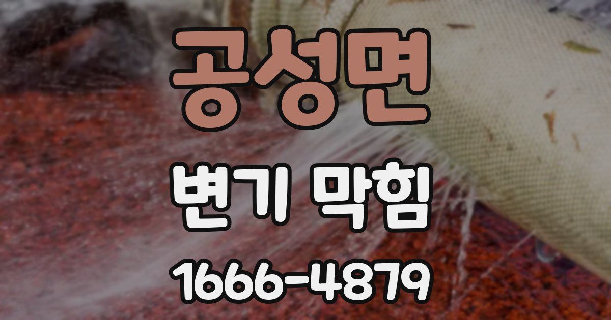 공성면 변기 막힘