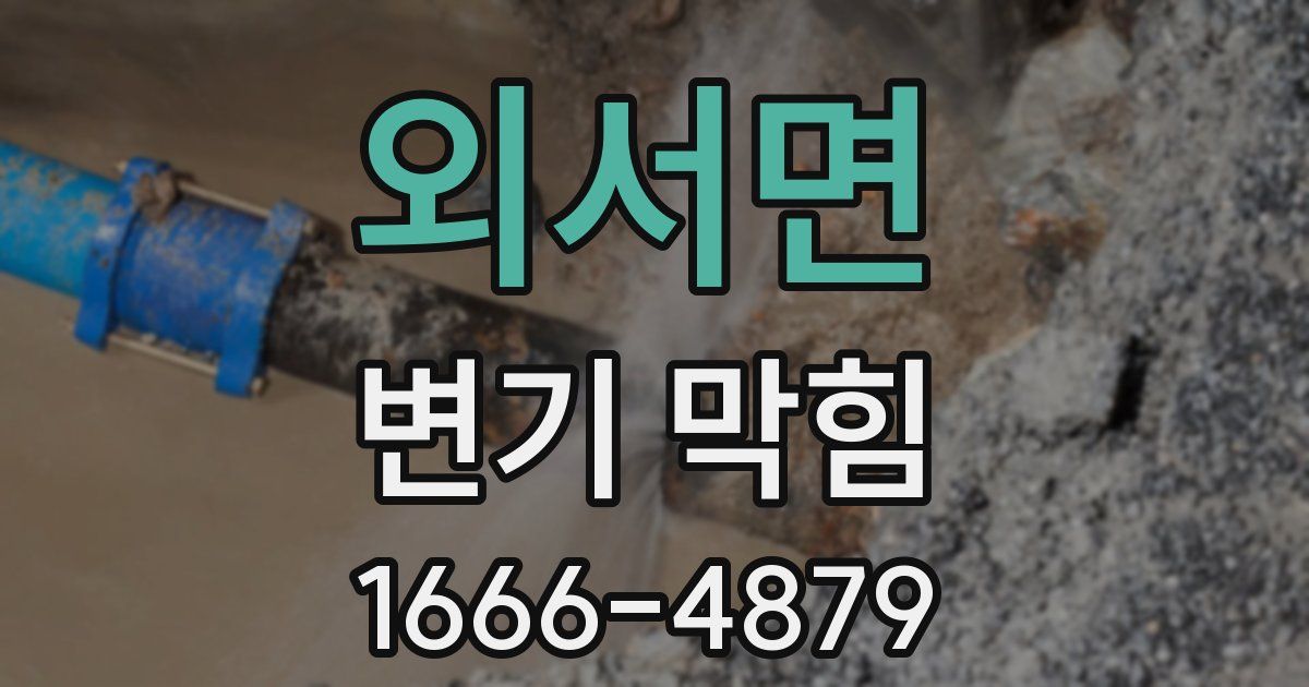 외서면 변기 막힘