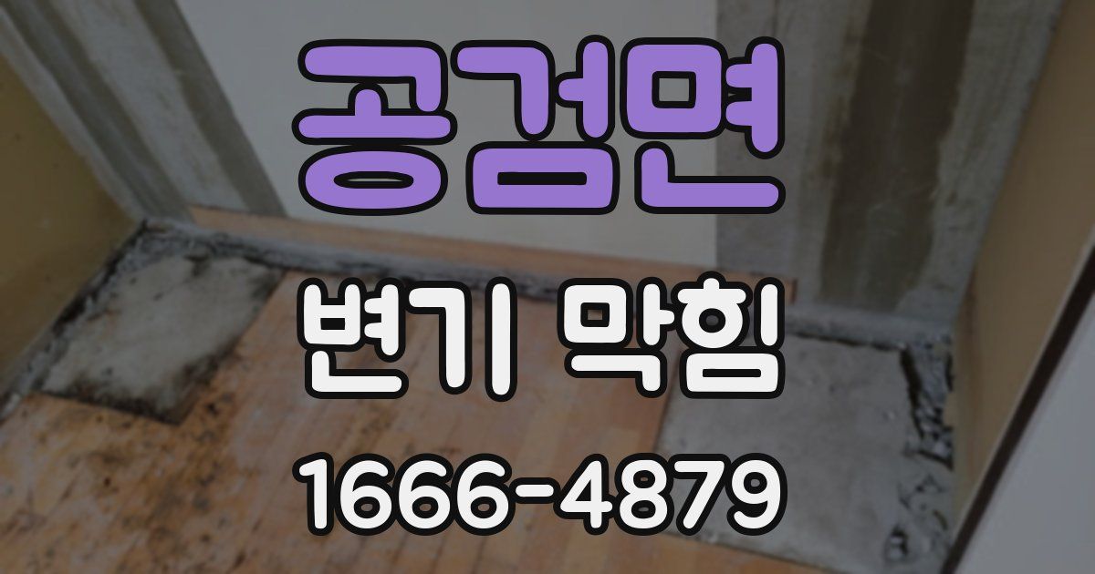 공검면 변기 막힘