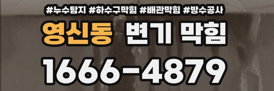 영신동 변기 막힘