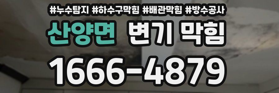 산양면 변기 막힘