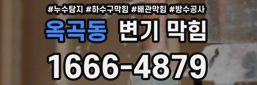 옥곡동 변기 막힘