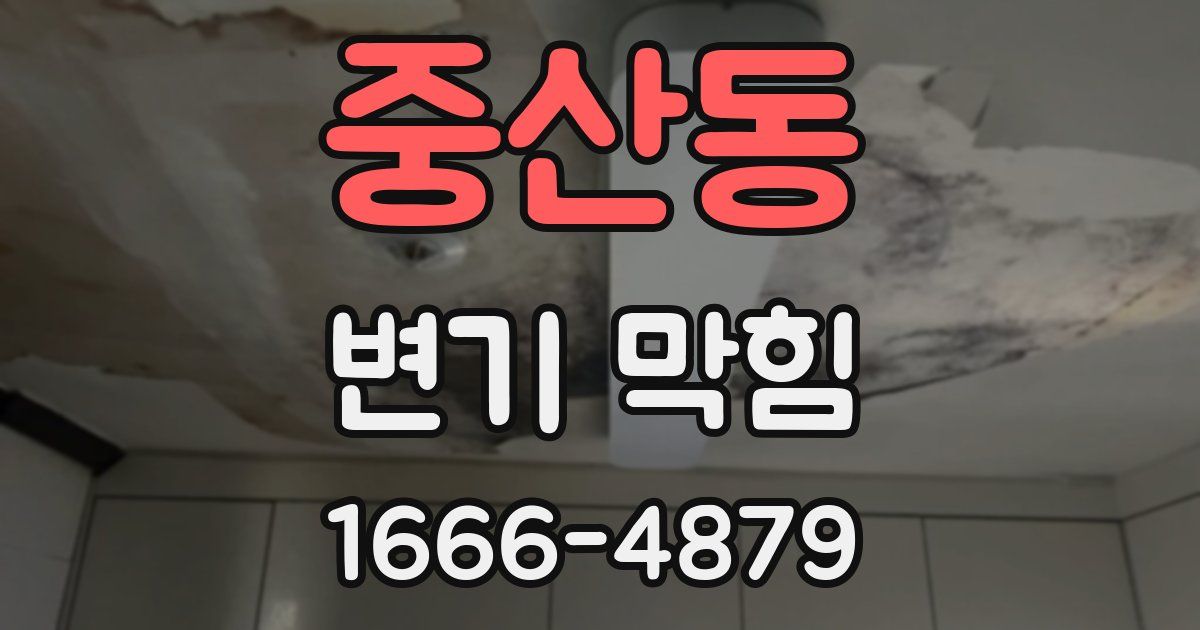 중산동 변기 막힘