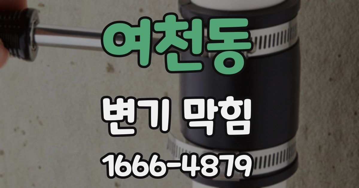 여천동 변기 막힘