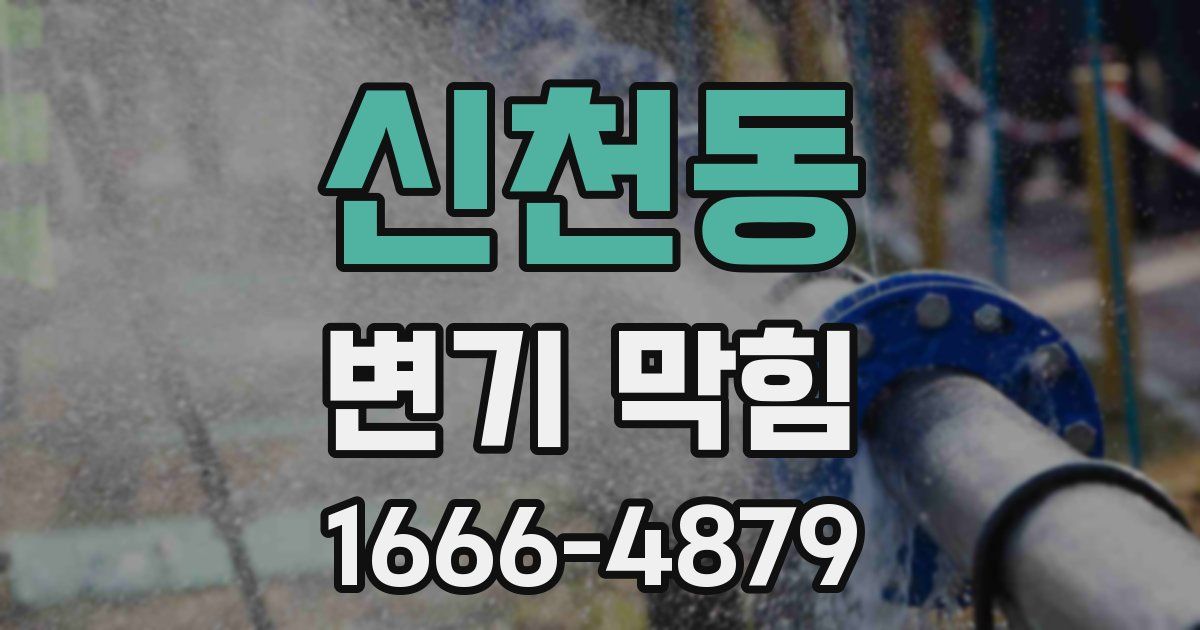 신천동 변기 막힘