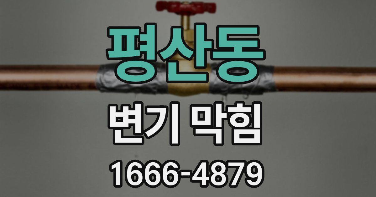 평산동 변기 막힘